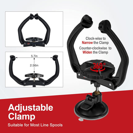 Fishing Line Winder Spooler - Suction Cup Reel Line Spooling Station