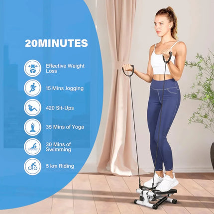 Mini Cardio Stepper with LCD Monitor - Low-Impact, Compact Cardio Tool
