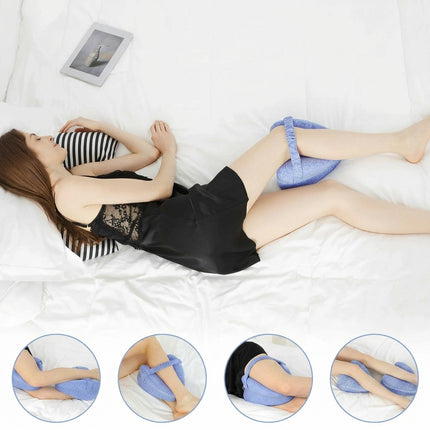 Contoured Memory Foam Leg Pillow - Side Sleeper Knee & Calf Support Cushion
