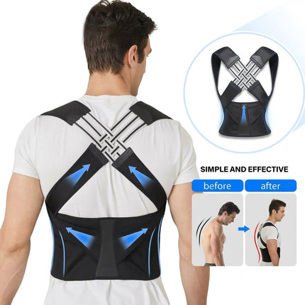 Lite Full-Back Posture Corrector - Adjustable Breathable Mesh Brace