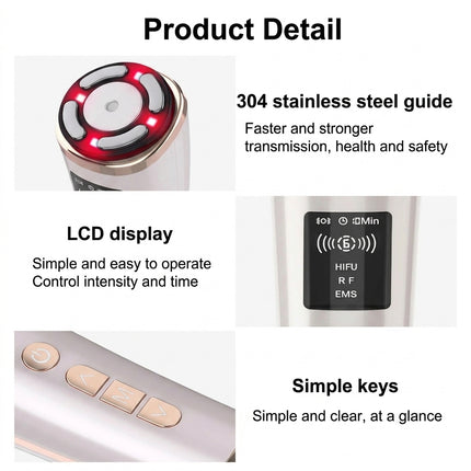 ManiUltra 3-in-1 HIFU, EMS & Red Light Facial Massager