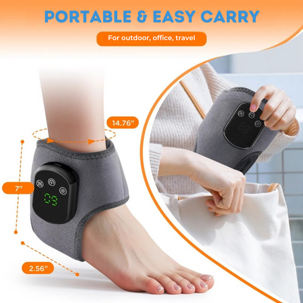 Electric Ankle Massager - Infrared Heat, Vibration Recovery Therapy Set