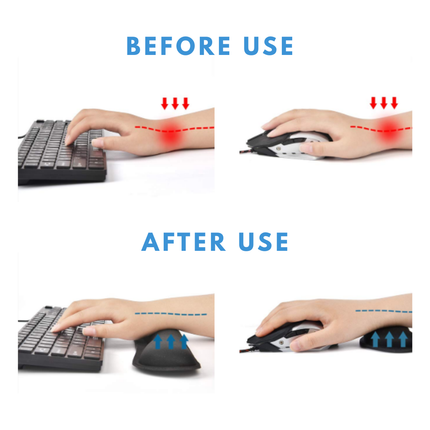 Keyboard & Mouse Wrist Rest Set - Memory Foam, Cooling Ergonomic Support
