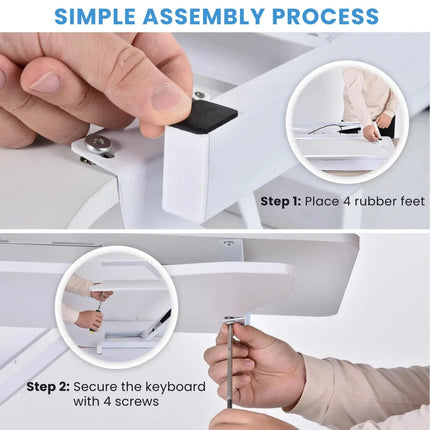 37” Ergonomic Standing Desk Riser - Tool-Free, Dual-Tier, X-Frame Lift