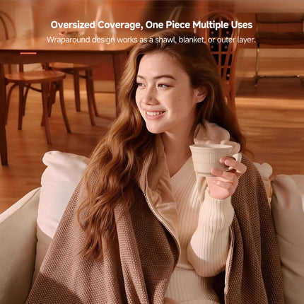 Graphene Heated Shawl - USB Powered, 15-Second Heat, Office & Home