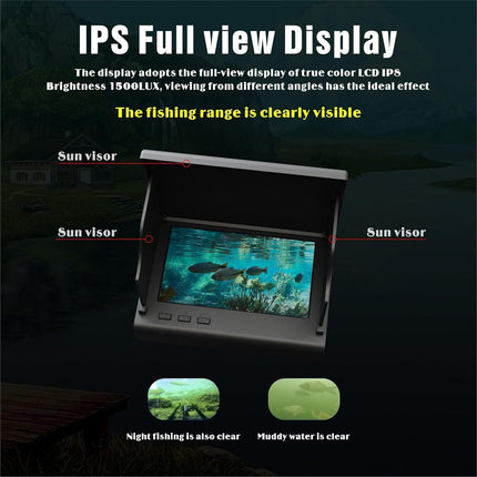 Underwater Fishing Camera - Portable Fish Finder, 4.3 Inch LCD Screen
