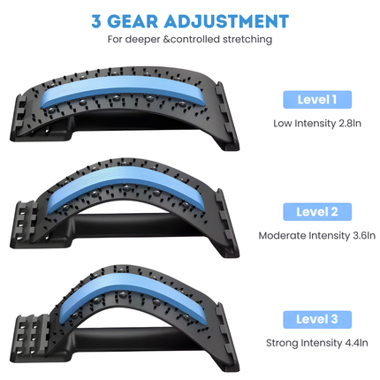 Yoga Back Stretcher - Adjustable Arch, Spinal Decompression Stretcher