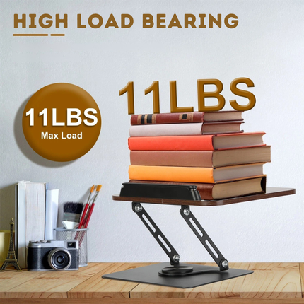 360° Foldable Reading Stand - Adjustable, Swivel Base, Portable Design