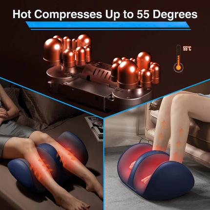 Shiatsu Foot Massager with Heat - Deep Kneading, Circulation Relaxation