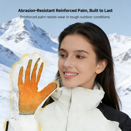Rechargeable Touchscreen Heated Gloves - 1200mAh, 3 Heat Modes
