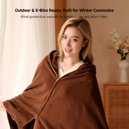 Graphene Heated Shawl - USB Powered, 15-Second Heat, Office & Home