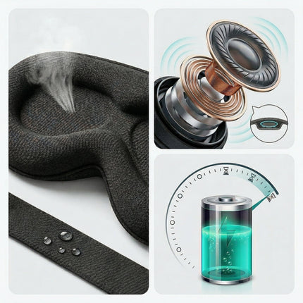 3D Sleep Mask with Headphones - Bluetooth, Side-Sleeper Comfort