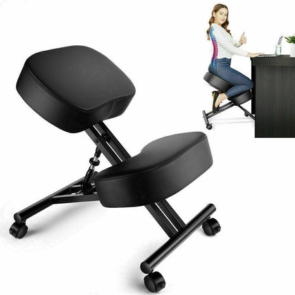 Ergonomic Adjustable Kneeling Chair - Gas-Lift Height, Padded Knee Pads
