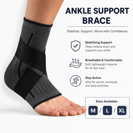 ManiGuard Adjustable Ankle Support Brace - 1 Pair