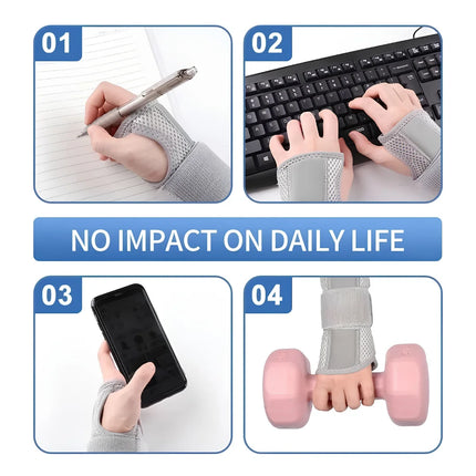 Adjustable Carpal Tunnel Wrist Brace - Rigid Splint, 3-Strap Support