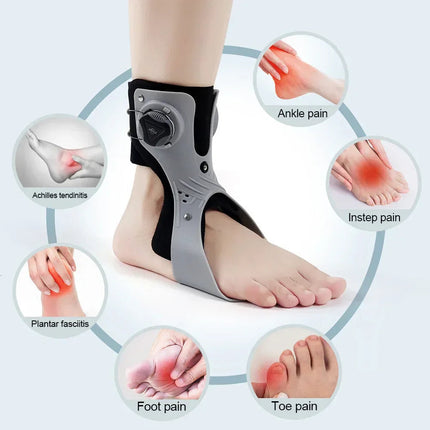 Adjustable Ankle Support Brace - Dorsiflexion Assist, Gait Stability Aid