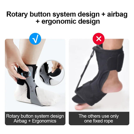Adjustable Ankle Support Brace - Dorsiflexion Assist, Gait Stability Aid