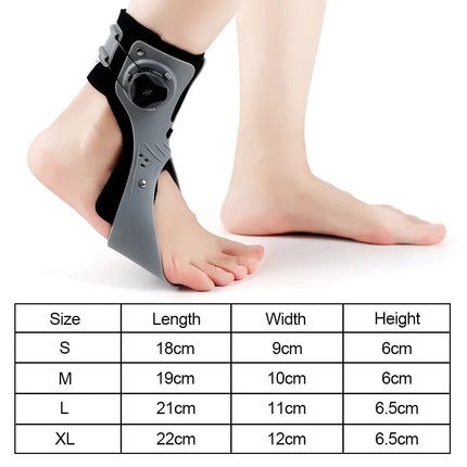 Adjustable Ankle Support Brace - Dorsiflexion Assist, Gait Stability Aid