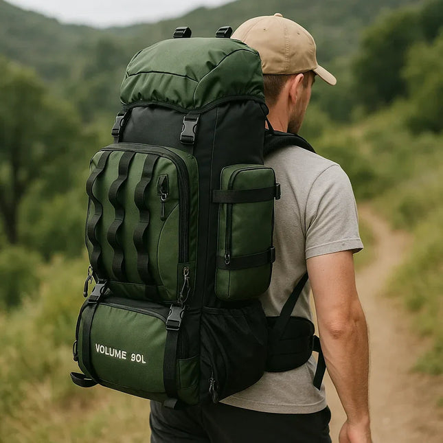 90L Waterproof Hiking Backpack - Ultralight, Ergonomic Trekking Pack