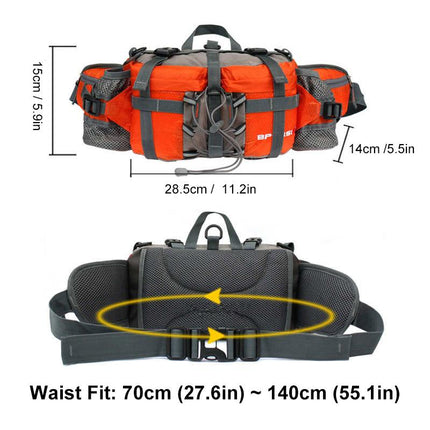 Adjustable Hiking Hip Bag - Waterproof, Multi-Pocket Outdoor Fanny Pack