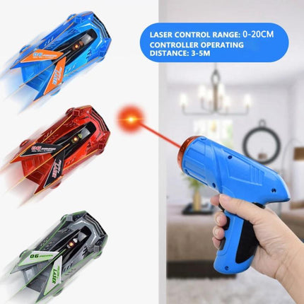 Wall Climbing RC Car - Laser Guided, LED Headlights, Rechargeable