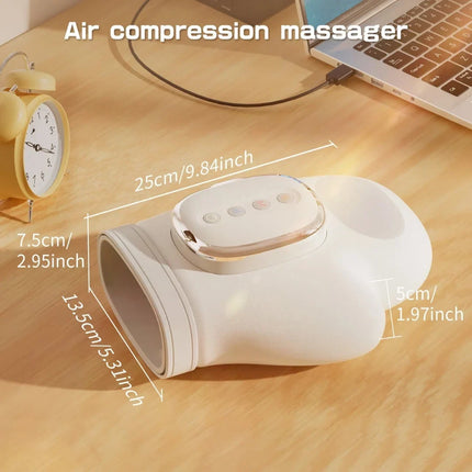 Air Compression Hand Massager Glove - Rhythmic Relief and Soothing Heat