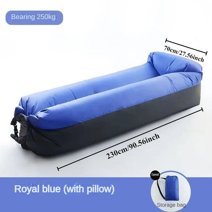 Inflatable Outdoor Sofa - Ergonomic Headrest, No-Pump Fill, Portable