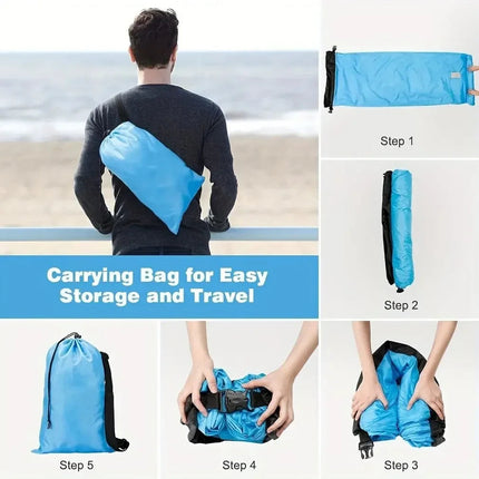 Inflatable Outdoor Sofa - Ergonomic Headrest, No-Pump Fill, Portable
