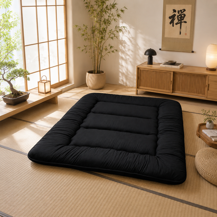 Japanese Floor Bed - 4 Inch Thick Foldable Tatami Futon Sleeping Mat