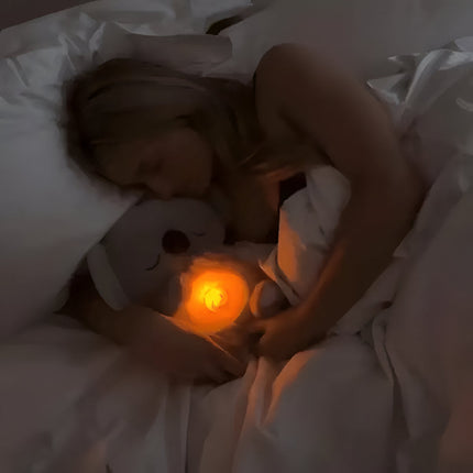 Breathing Bear Night Light - Rechargeable Plush, Soft Glow for Nursery