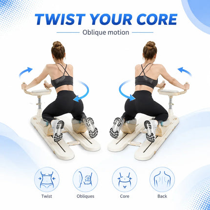 Back Stretch Twist Machine - Compact, Padded, Core & Spine Mobility Tool