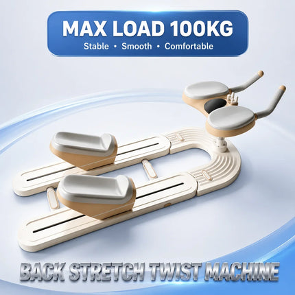 Back Stretch Twist Machine - Compact, Padded, Core & Spine Mobility Tool