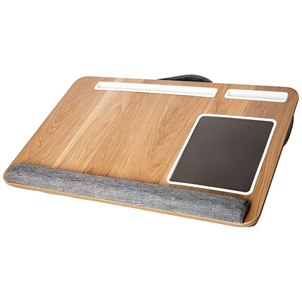 Bamboo Lap Desk with Pillow Cushion - Wide Bamboo Surface, Cushioned