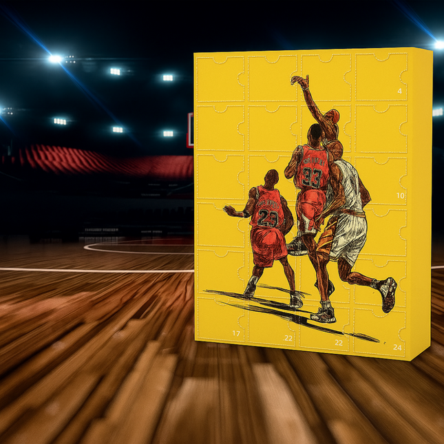 Basketball Advent Calendar - 24-Door Mini Figures Toy, Countdown Gift