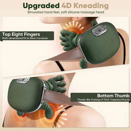 Bionic Kneading Neck Massager - Dual Heads, Warm Compression Therapy
