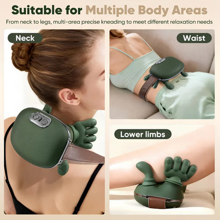 Bionic Kneading Neck Massager - Dual Heads, Warm Compression Therapy