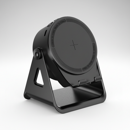 Bluetooth Speaker Stand - Wireless Charging, Induction Play, LED Lights