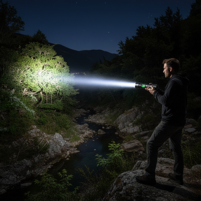 Rechargeable LED Flashlight - High Lumen, Zoom, 5-Mode Outdoor Light