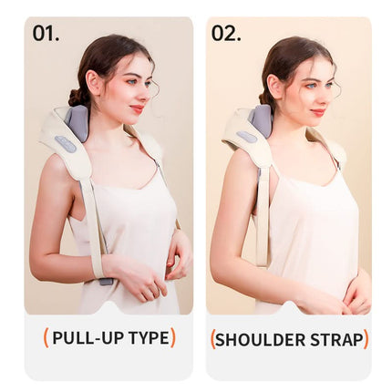 Heated Shiatsu Neck & Shoulder Massager - 6-Node Kneading & Warmth