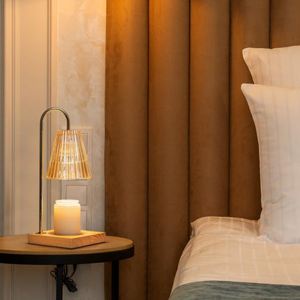 Top-Down Candle Warmer Lamp - Dimmable, Timer, Flameless Jar Melt