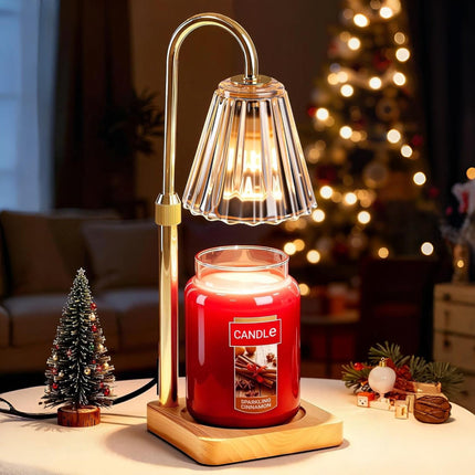Top-Down Candle Warmer Lamp - Dimmable, Timer, Flameless Jar Melt
