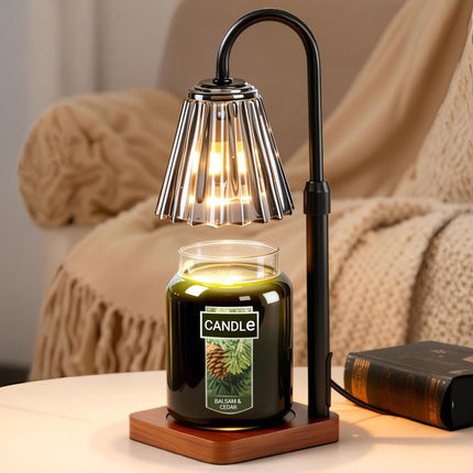 Top-Down Candle Warmer Lamp - Dimmable, Timer, Flameless Jar Melt
