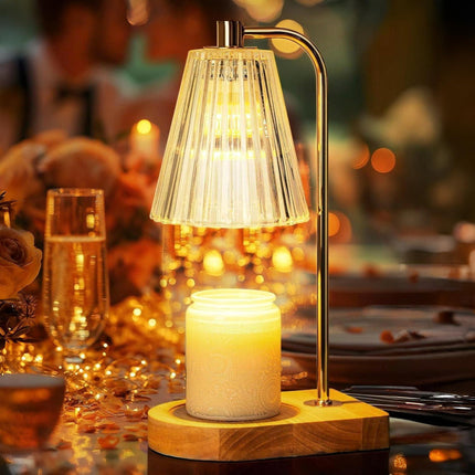 Top-Down Candle Warmer Lamp - Dimmable, Timer, Flameless Jar Melt