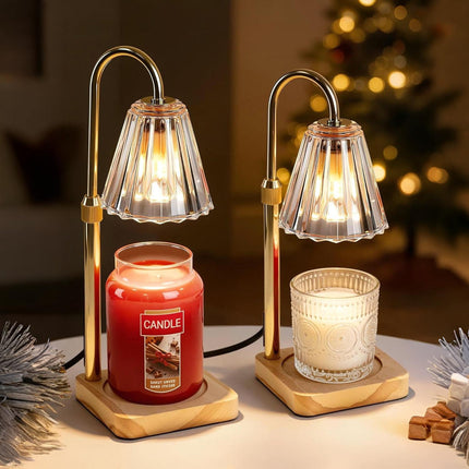 Top-Down Candle Warmer Lamp - Dimmable, Timer, Flameless Jar Melt