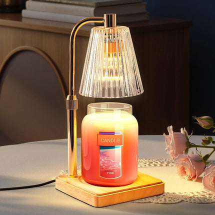 Top-Down Candle Warmer Lamp - Dimmable, Timer, Flameless Jar Melt