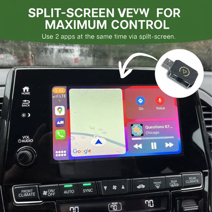 Wireless CarPlay Adapter - Android Auto Dongle, Plug-and-Play USB Kit