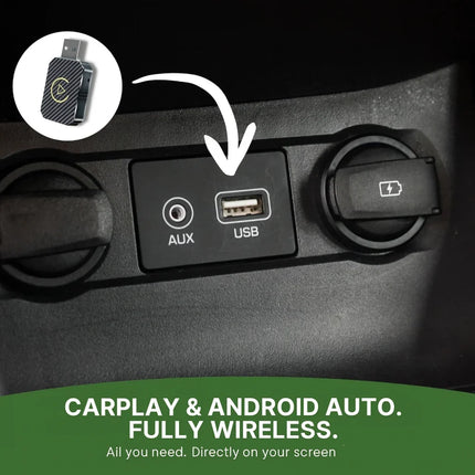 Wireless CarPlay Adapter - Android Auto Dongle, Plug-and-Play USB Kit