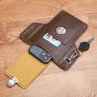 Belt Phone Holster Pouch - PU Leather Waist Carry Case for Phone & Cards