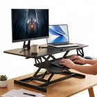 32” Ergonomic Standing Desk Riser - Tool-Free, Dual-Tier, X-Frame Lift