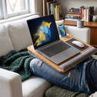 Bamboo Lap Desk with Pillow Cushion - Wide Bamboo Surface, Cushioned